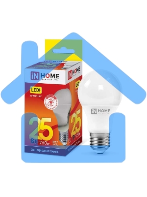 Лампа светодиодная IN HOME LED-A65-VC 25Вт 230В Е27 3000К 2250Лм 4690612024066