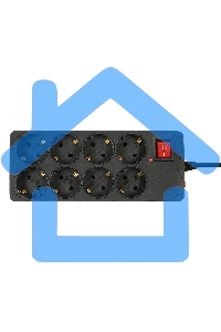 Сетевой фильтр Buro 800SH-5-B 5м (8 розеток) черный (коробка)