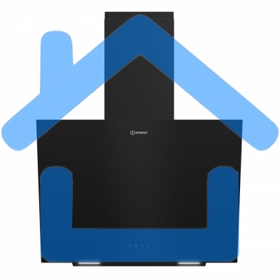 Вытяжка наклонная Indesit INHV 6FLM BL черный, 60 см, 408 куб. м/ч, 56 дБ
