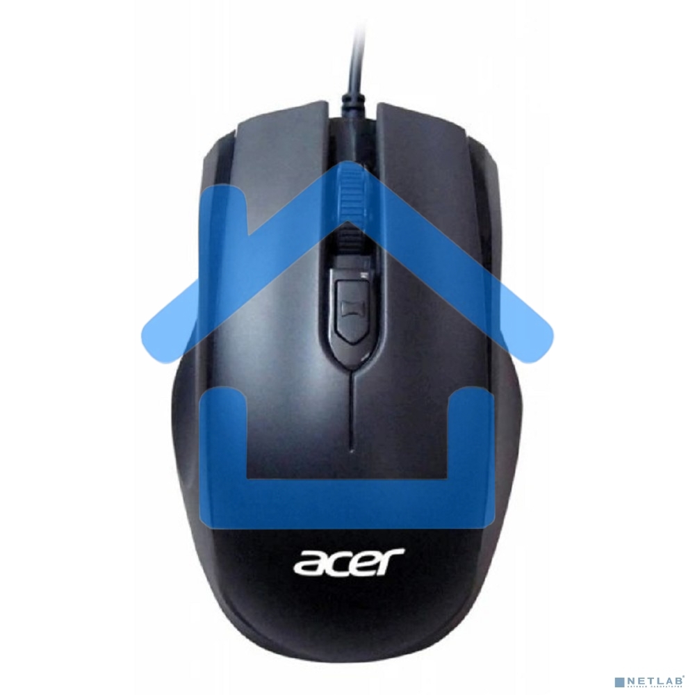 Мышь проводная Acer OMW020 черный, 1600 dpi, USB, кнопки - 4