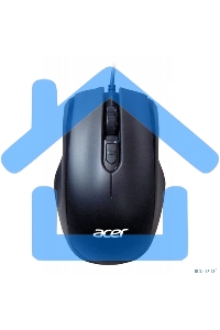 Мышь проводная Acer OMW020 черный, 1600 dpi, USB, кнопки - 4