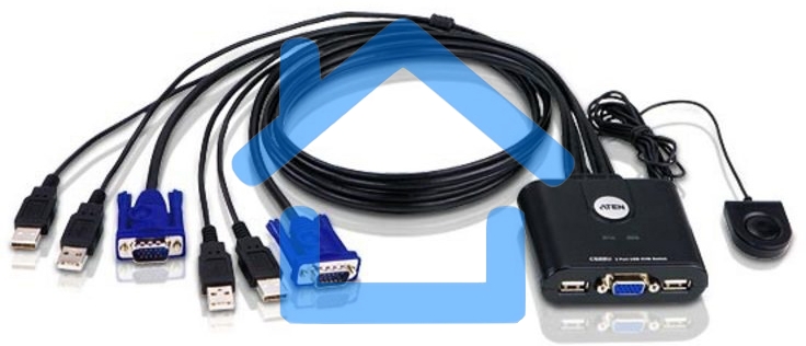 Переключатель ATEN CS22U-(A7) переключатель 2 PORT USB KVM SWITCH