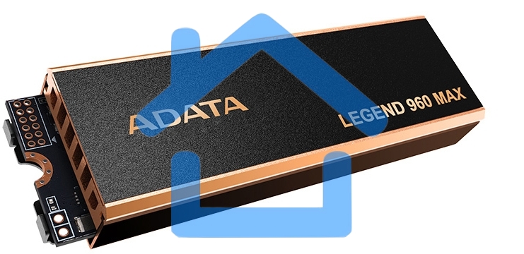 Накопитель SSD   ADATA LEGEND 960 MAX, 4Tb, M.2 2280, PCIe 4.0 x4, NVMe, R/W 7400/6800, с радиатором