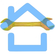 Ключ рожковый, 30 х 32 мм, желтый цинк Сибртех