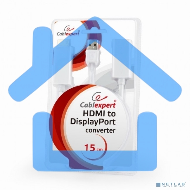 Конвертер HDMI->DisplayPort, Cablexpert DSC-HDMI-DP-W, HD19M+USBxHD20F, белый