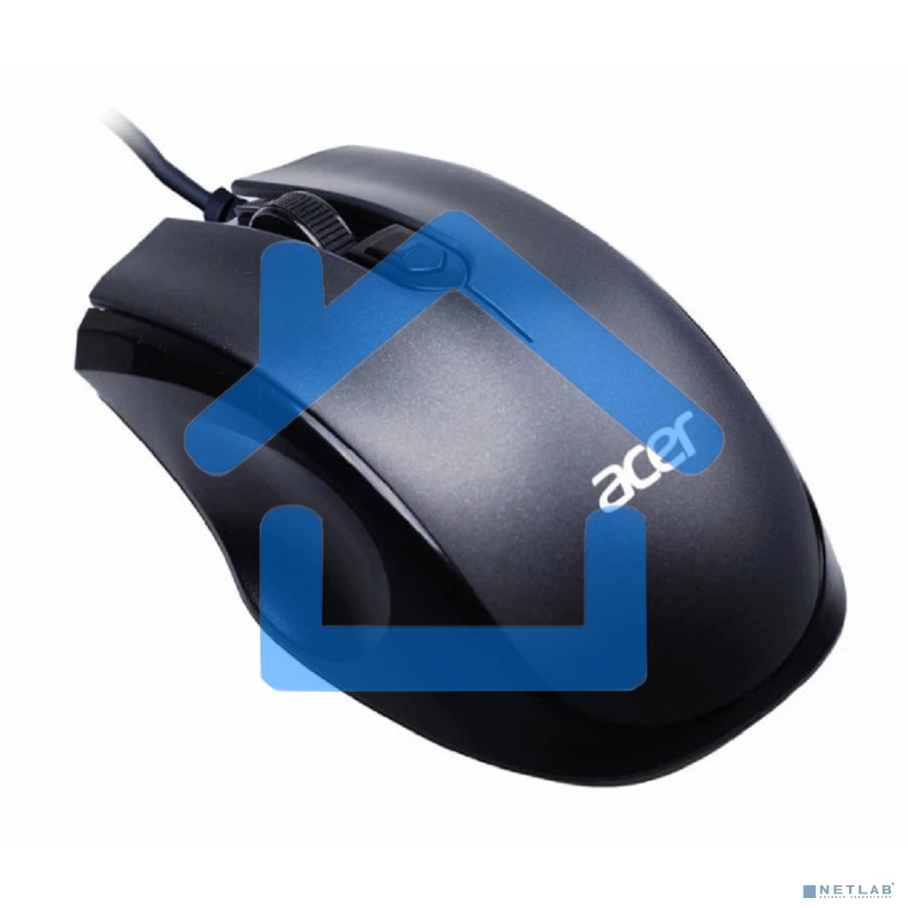 Мышь проводная Acer OMW020 черный, 1600 dpi, USB, кнопки - 4