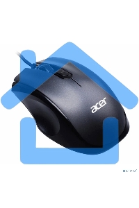 Мышь проводная Acer OMW020 черный, 1600 dpi, USB, кнопки - 4
