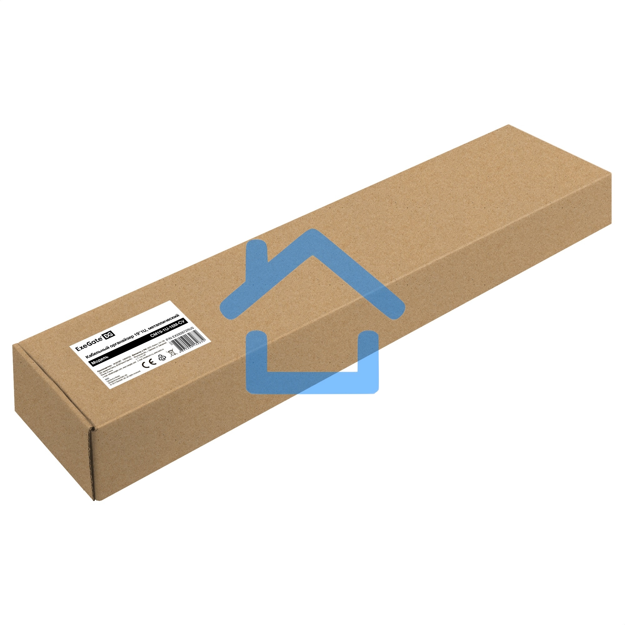 Кабельный органайзер ExeGate CM19-1U-16M-CV (горизонтальный 19