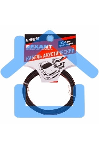 Кабель акустический Rexant 2х0,25 м м², красно-черный, мини-бухта 5 м 01-6101-3-05