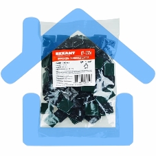 Площадка самоклеящаяся Rexant 25х25 мм, черная, упаковка 100 шт.