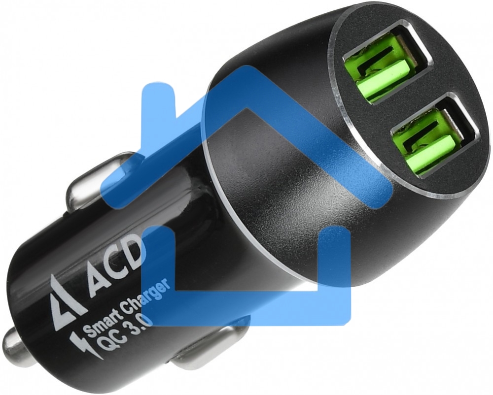 Автомобильное ЗУ ACD ACD-С362Q-V1B 36Вт, 2xUSB QC, 3.6~12В/3А RTL