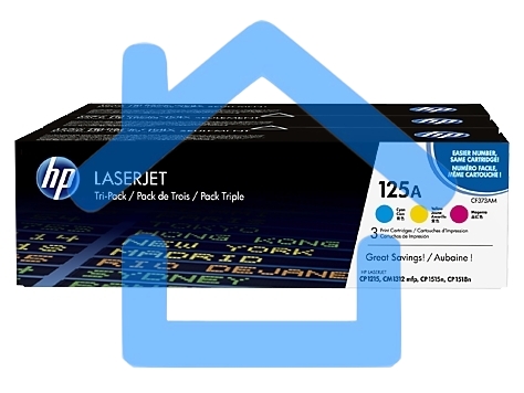 Картридж лазерный комплект HP CF373AM голубой/пурпурный/желтый для CLJ CP1215/1515 3 х 1400стр.