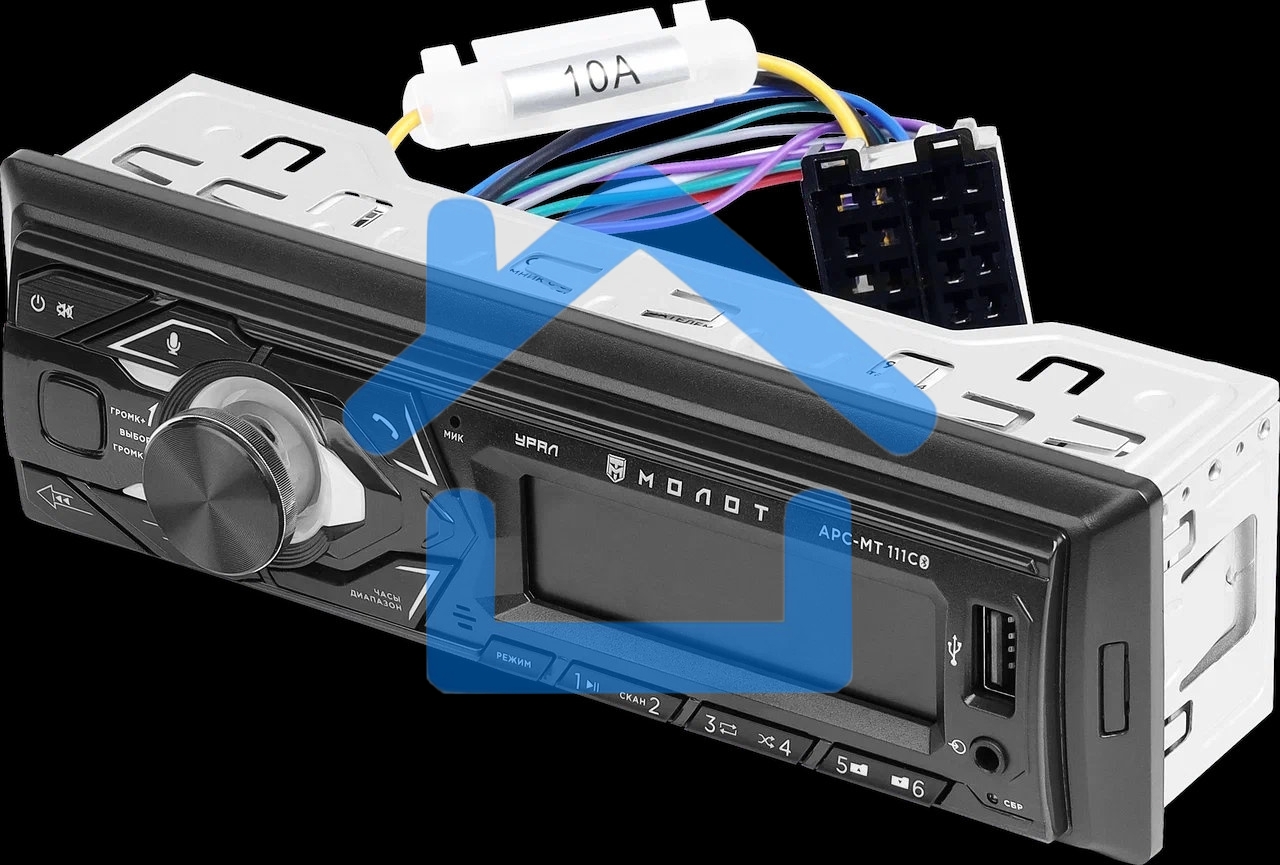 Автомагнитола Ural Молот АРС-МТ 111С 1DIN 4x25Вт