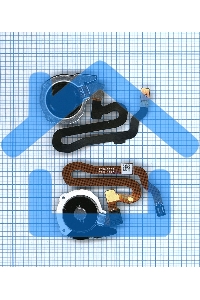 Кнопка HOME в сборе с механизмом и шлейфом для Huawei Honor 8, черная