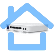 Коммутатор PoE в стойку Ubiquiti UniFi Switch Enterprise 8 PoE USW-Enterprise-8-PoE 8х 2.5G RJ45, 2х 10G SFP+, раздача 120 Вт