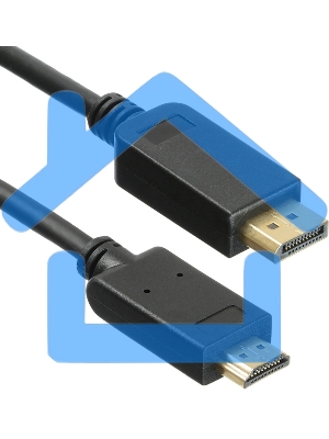 Кабель аудио-видео KingPrice KP-DP1.1-HD1.4-1.5m DisplayPort (m)/HDMI (m) 1.5м. позолоч.конт. черный