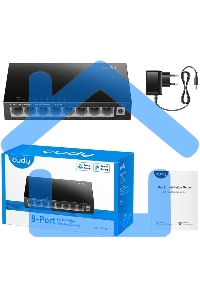 Коммутатор 8-Port 10/100 Mbps Desktop Switch, 8 10/100M RJ45 Ports, Loop Detection, Metal Case, Power Saving, Plug & Play