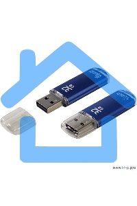 Флешка USB Smartbuy R/W V-Cut series Blue SB32 GbVC-B, 32 Gb, USB 2.0, R/W 25/15, голубой