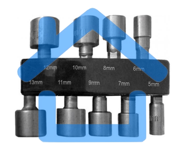 Набор головок FIT 57915набор усиленных головок crv 9 шт ( 5 - 13 мм)