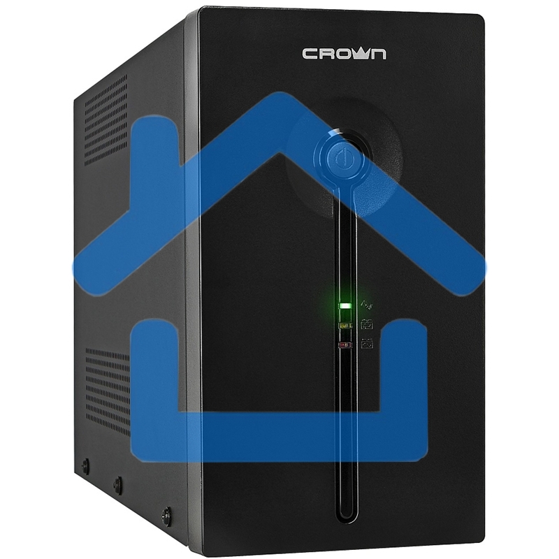 Источник бесперебойного питания CROWN ИБП CMU-SP800EURO 800VA, металл,1x12V/9AH, розетки 3*EURO+1*IEC bybas CM000001492