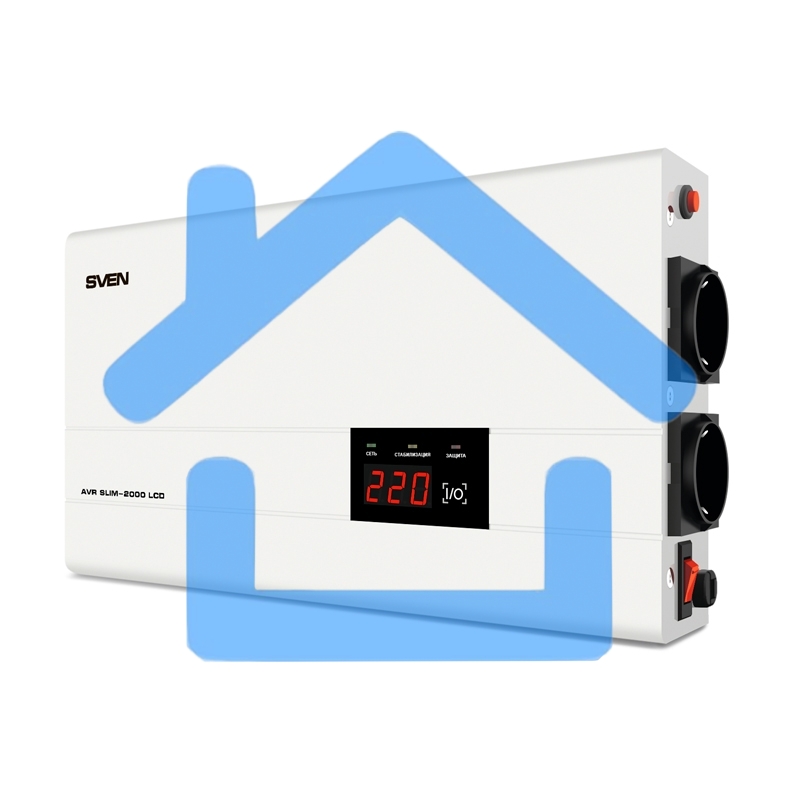 Сетевые фильтры SVEN Стабилизатор напряжения AVR SLIM-2000 LCD