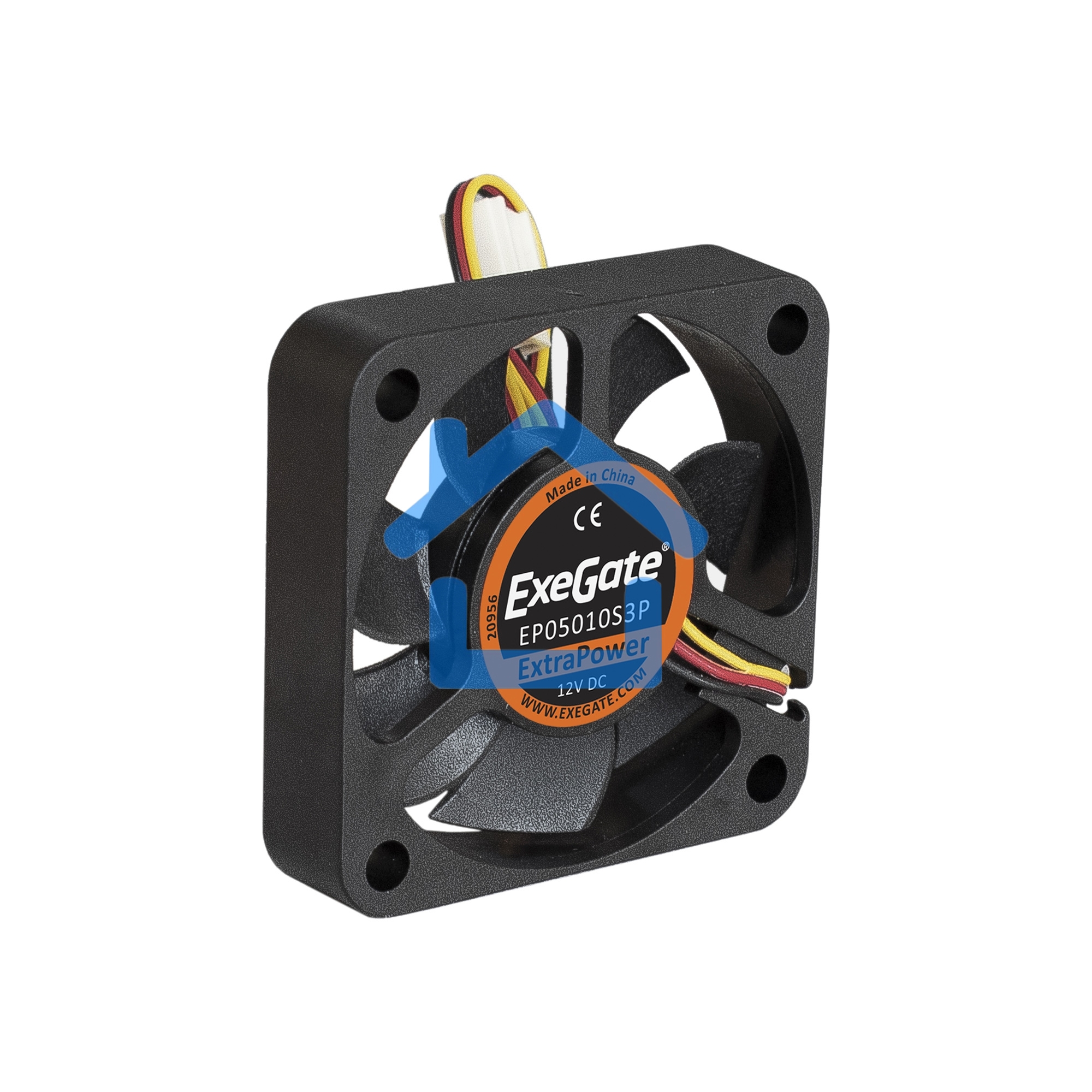 Вентилятор для корпуса ExeGate ExtraPower EP05010S3P черный, 50 мм, 6500 об/мин, 36 дБ, 3 pin