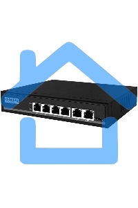 Коммутатор Osnovo SW-20600/A(80W) 6x100Mb 4PoE+ 80W неуправляемый