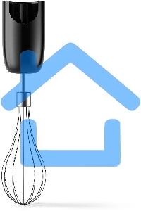 Блендер погружной Philips HR2543/90, 700Вт, 1 скорость, турбо режим, стакан для взбивания, венчик, измельчитель, черный