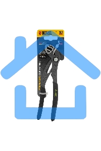 Клещи переставные Denzel кнопочный механизм, обливные рукоятки, 180 мм