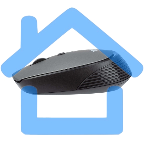 Мышь беспроводная HIPER HOMW-081 серый, 1600 dpi, радиоканал, USB, кнопки - 4