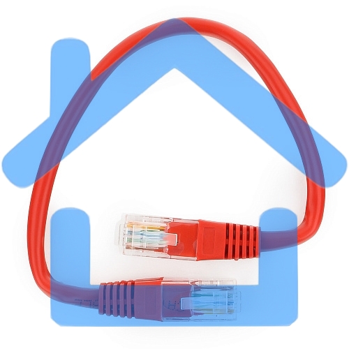 Патч-корд UTP Cablexpert кат.5e, 0.25м, литой, многожильный, красный