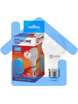 Лампа светодиодная LED-A60-VC 8Вт 230В E27 4000К 720Лм IN HOME 4690612024028
