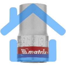 Головка торцевая Matrix, 13 мм, 6-гранная, CrV, под квадрат 1/2