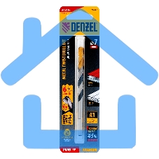 Сверло спиральное по металлу Denzel 7,0 x 109мм, Р6М5, Golden Tip, многогранная заточка