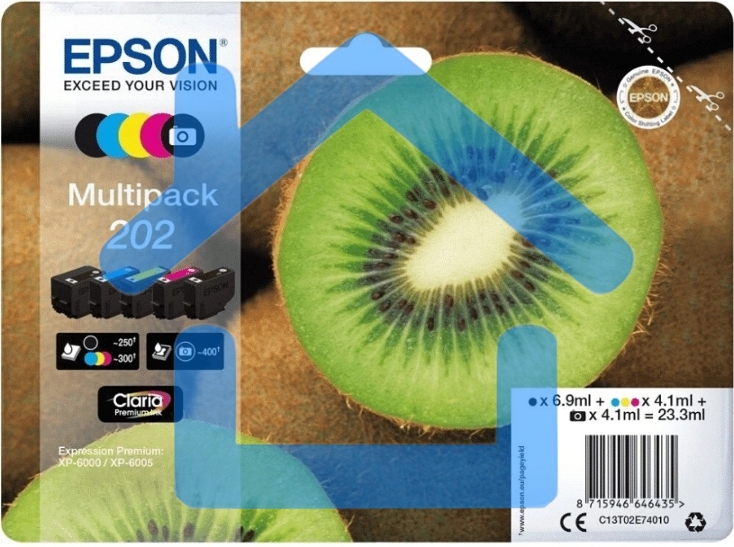 Картридж струйный Epson C13T02E74010 5цв. упаковка 5 шт. (20000стр.) для Epson XP-6000/6005