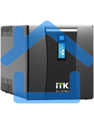 Источник бесперебойного питания Line-interactive 1,5кВА/900Вт, фаза 1/1, LCD дисплей, с АКБ 2х9AH, USB, Schuko