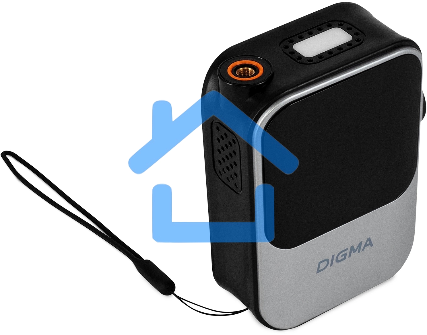 Автомобильный компрессор Digma QBK-120G серый, шланг 0.2м