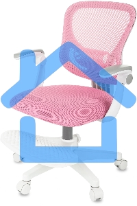 Кресло детское Бюрократ BUROKIDS 3 розовый Velvet 36, крестов. пластик