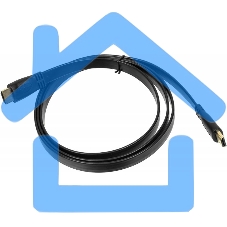 Кабель аудио-видео High Speed ver.1.4 Flat HDMI (m)/HDMI (m) 1.5м. позолоченные контакты черный