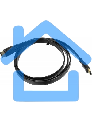 Кабель аудио-видео High Speed ver.1.4 Flat HDMI (m)/HDMI (m) 1.5м. позолоченные контакты черный