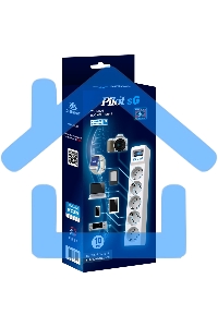 Сетевой фильтр ZIS PILOT Surge protector Pilot SG5 5 outlets (GP), 10A / 2.2kVt, automatic circuit-breaker, 10 m