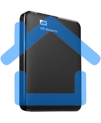 Внешний жесткий диск HDD WD 1Tb Original USB 3.0 WDBUZG0010BBK-WESN Elements Portable 2.5