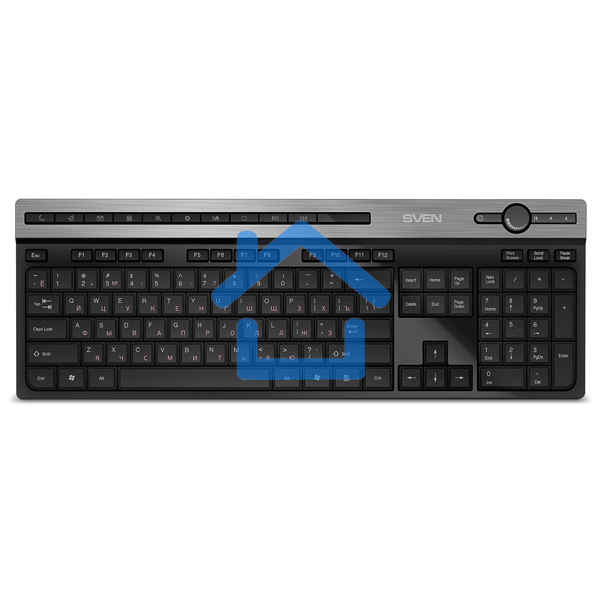 Клавиатура SVEN KB-E5500W беспроводная USB черный