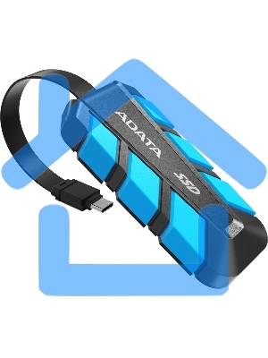 Внешний SSD ADATA SC740, 1TB, USB 3.2 Gen 2 Type-C, R/W 1050/1000, синий