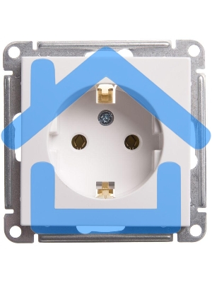 Механизм розетки W59 16А без защ. шторок с заземл. белый SchE RS16-154-1-86