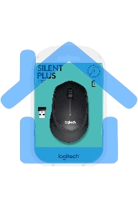 Мышь беспроводная Logitech M330 SILENT PLUS черный, 1000 dpi, радиоканал, USB, кнопки - 3