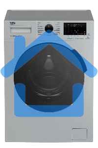 Стиральная машина Beko WSPE7H616S cеребристый, загрузка фронтальная 7,5 кг, 1200 об/мин., класс: А