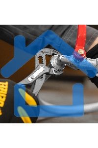 Клещи переставные Denzel кнопочный механизм, обливные рукоятки, 180 мм