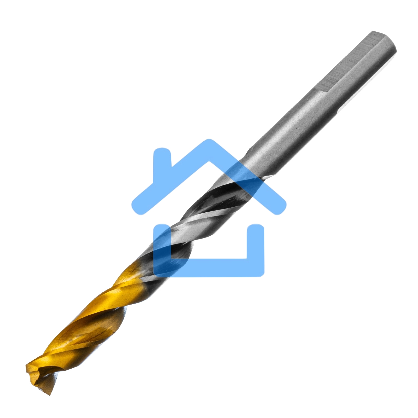 Сверло спиральное по металлу 7,5 x 109мм, Р6М5, Golden Tip, многогранная заточка Denzel