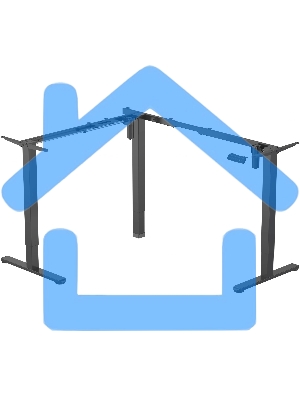 Подстолье Cactus CS-EDXLF-BK каркас черный